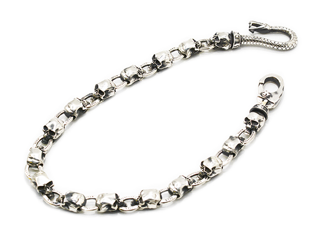 スカルデザイン ウォレットチェーン スカルデザイン シルバー ウォレットチェーン スカルデザイン