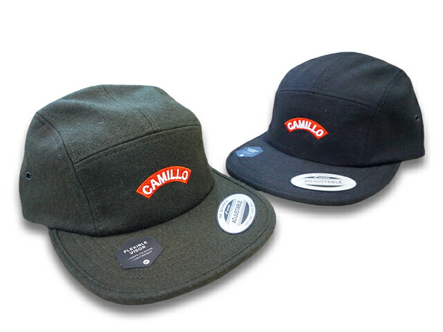 全2色【CAMILLO/カミーロ】2022AW「Arch Logo Melton Wool Jockey Cap