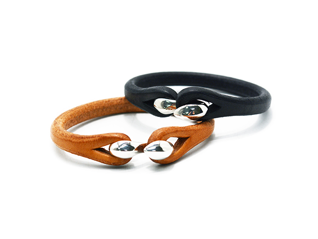 全2色【CRAMP by 池之端銀革店/クランプ】「Leather Single Wrap S-Kan