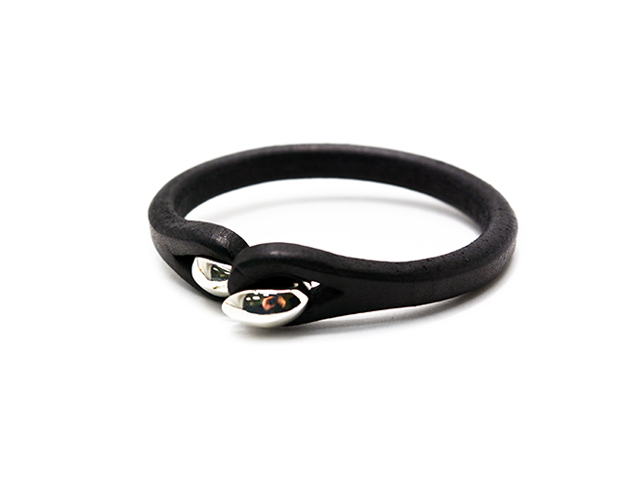 全2色【CRAMP by 池之端銀革店/クランプ】「Leather Single Wrap S-Kan