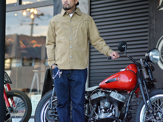 全2色【DRESS HIPPY/ドレスヒッピー】2023AW「Wood Stock Suede Shirt