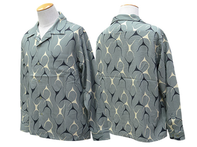 AT-DIRTY FLAMES L/S SHIRT M サイズ　グレー 全3色【AT-DIRTY/アットダーティー】2026SS「Flames L/S Shirt
