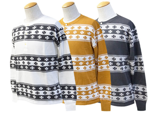 全3色【DAZZLE SUGAR/ダズルシュガー】2024AW「Jacquard Henley L/S