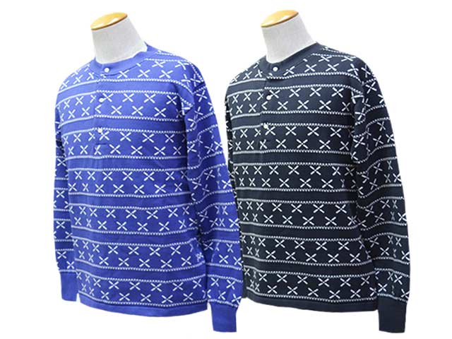 全2色【DAZZLE SUGAR/ダズルシュガー】2025AW「Jacquard Henley L/S