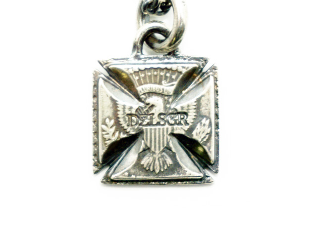 60s ビンテージ アイアンクロス ペンダント スカ ピン デビル プレート DAZZLE SUGAR/ダズルシュガー】「Old Coin Iron Cross Pendant