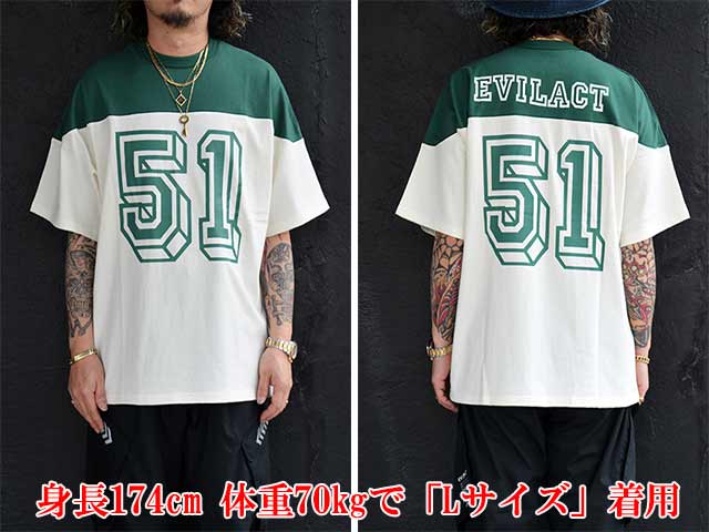 全2色【EVILACT/イーブルアクト】2025SS「51 Hockey S/S Tee/51