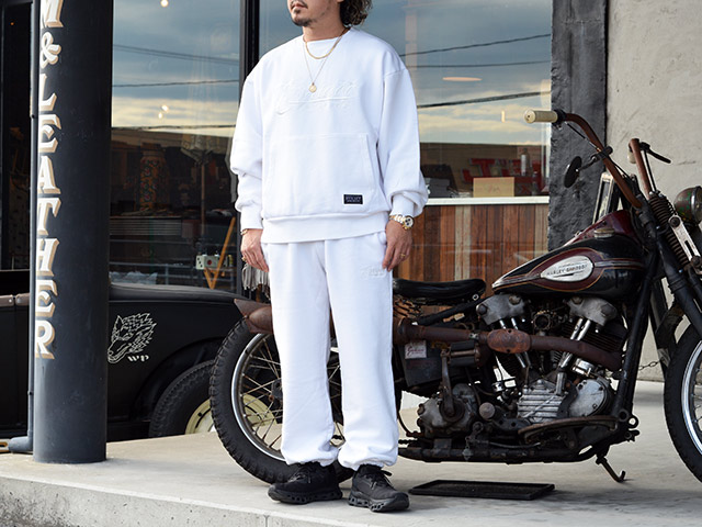 EVILACT イーブルアクト　カバーオール　バイカー　ホワイトデニム　ハーレー 30% OFF)【EVILACT/イーブルアクト】2025AW「Heavy Sweat Crew/ヘビー