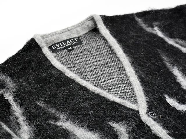 全3色【EVILACT/イーブルアクト】2025AW「Flames Mohair Cardigan