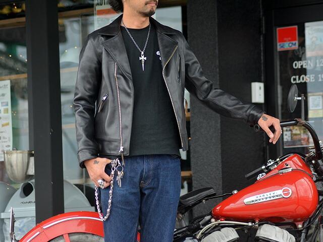 FINE CREEK LEATHERS ダブルライダースジャケット ブラック FINE CREEK LEATHERS/ファインクリークレザーズ】「Double Riders