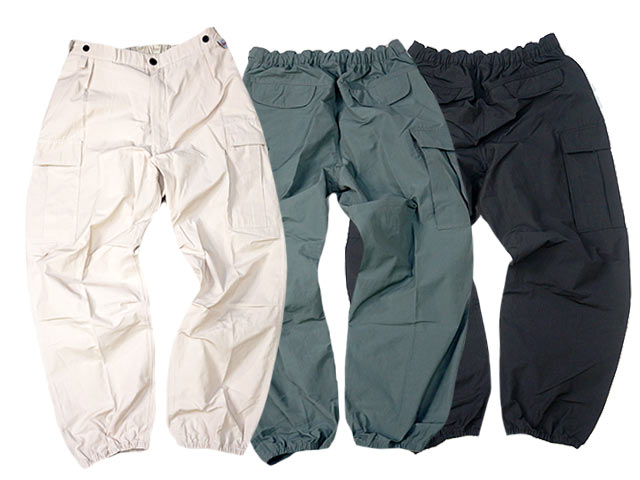全3色【FLUTTER/フラッター】2024SS「T/C Track Cargo Pants/T/C