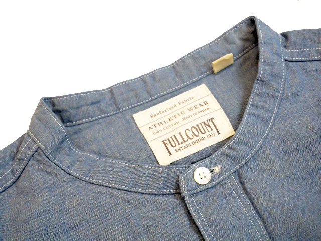 FULLCOUNT/フルカウント】「Round Collar Pullover Chambray Shirts