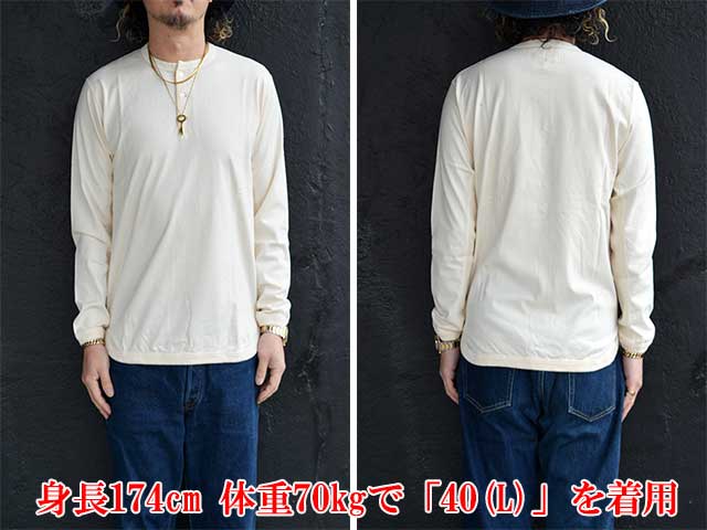 全2色【FULLCOUNT/フルカウント】「Flat Seam Heavy Weight Henry L/S