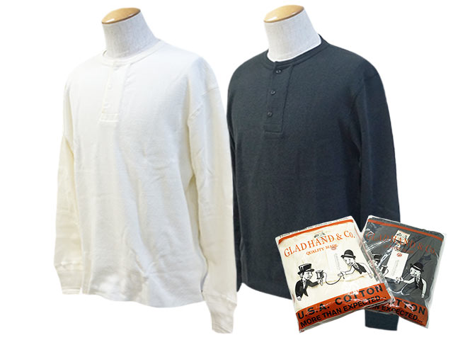 全2色【GLAD HAND/グラッドハンド】「Pack Tee”Standard Waffle Henry