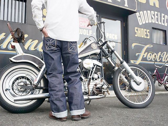 Y2K Boxer Layered Sag Denim フレア　サグデニム GANGSTERVILLE/ギャングスタービル】「Thug Denim”IRON CROSS