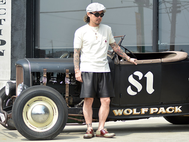 GANGSTERVILLE/ギャングスタービル】2025SS「Locos Leather Shorts
