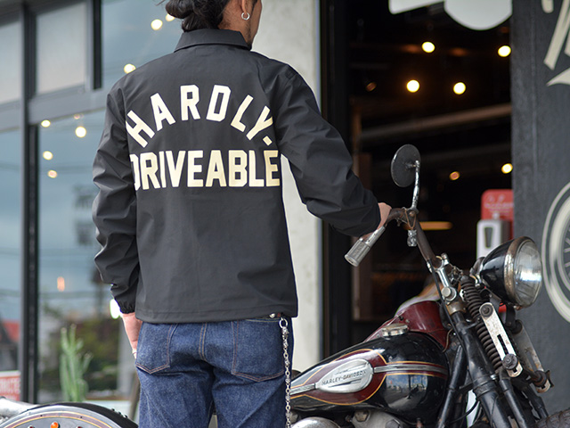 全2色【HARDLY-DRIVEABLE/ハードリードライバブル】「Three-layer Coach  Jacket/スリーレイヤーコーチジャケット」(ハーレー/バイク/WOLF PACK/ウルフパック)