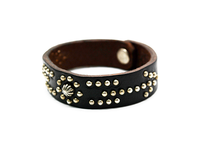 全2色【HTC(Hollywood Trading Company)】「Leather Studs Bracelet
