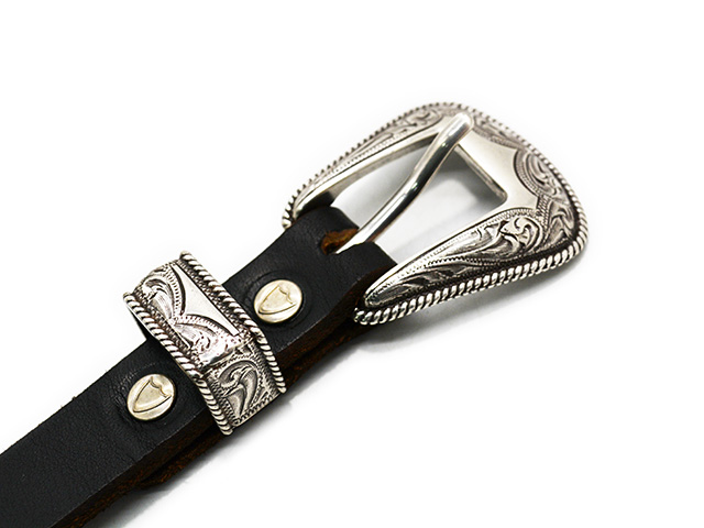 全2色【HTC】「0.75inch Leather Western Narrow Belt