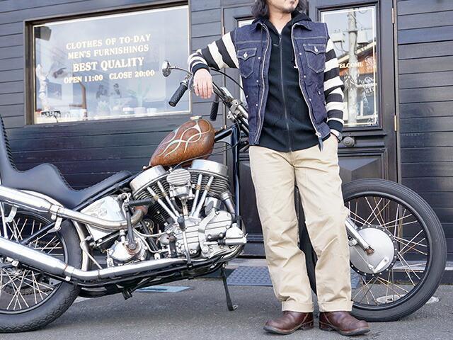 30% OFF)SKULL FLIGHT/スカルフライト「Riders Denim Club Zip Vest