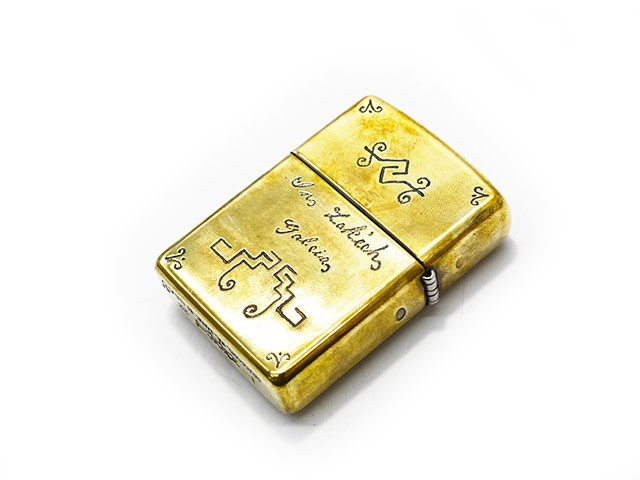 galcia/ガルシア】「Brass Zippo”Eagle&Hunab-Ku”/ブラスジッポ