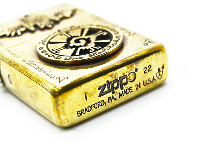 galcia/ガルシア】「Brass Zippo”Eagle&Hunab-Ku”/ブラスジッポ