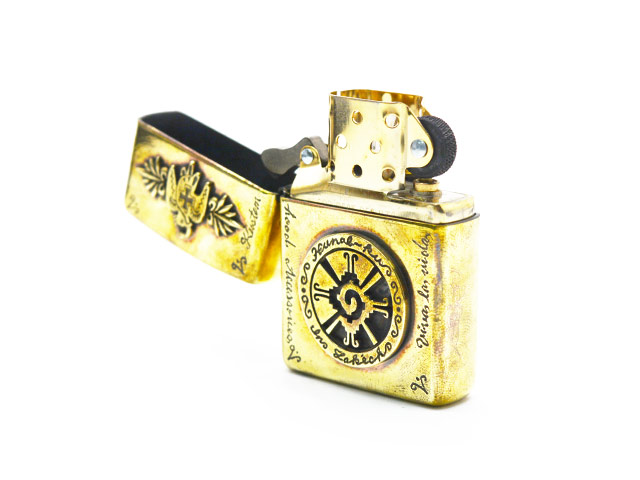 galcia/ガルシア】「Brass Zippo”Eagle&Hunab-Ku”/ブラスジッポ