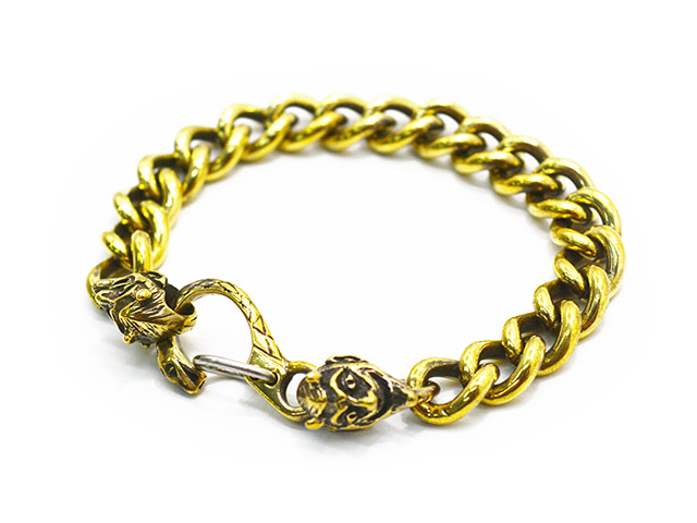 【最終特価】 galcia ガルシア オールシルバー925 バングル 悪魔と蛇 galcia/ガルシア】「Devil Head&Snake Hook Brass Bracelet/デビル