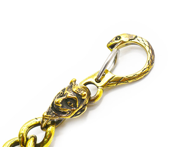 galcia/ガルシア】「Devil Head&Snake Hook Brass Bracelet/デビル