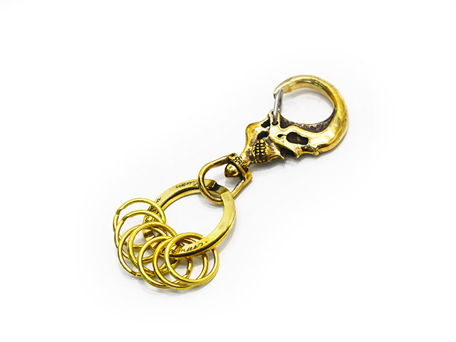 galcia ガルシア BRASS 真鍮 スカル キーホルダー galcia/ガルシア】「Small Skull Brass Key Holder/スモールスカル