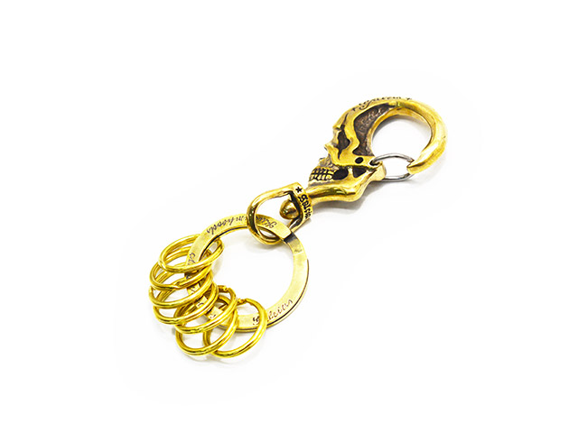 【galcia】　希少　ガルシアマネークリップ　スカル galcia/ガルシア】「Small Skull Brass Key Holder/スモールスカル