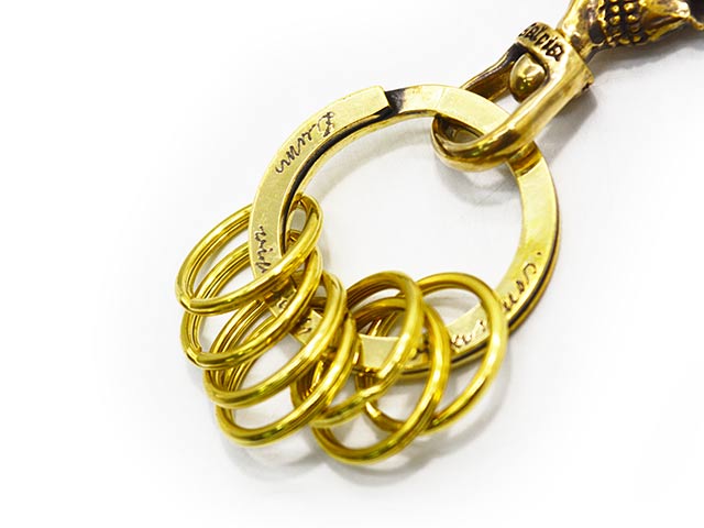 galcia/ガルシア】「Small Skull Brass Key Holder/スモールスカル