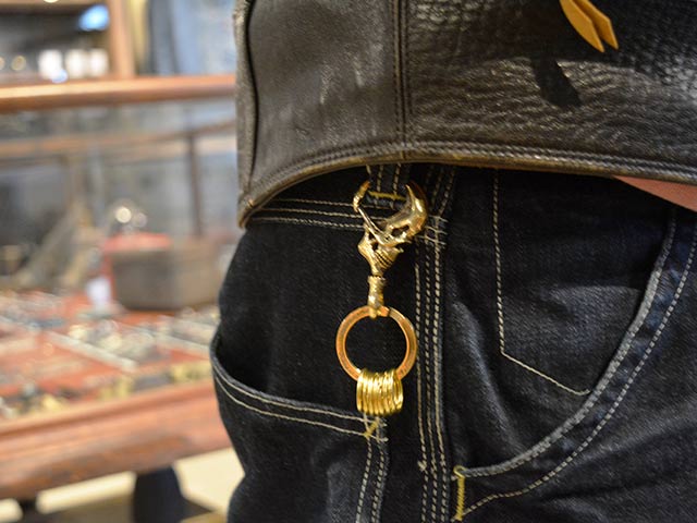 galcia/ガルシア】「Small Skull Brass Key Holder/スモールスカル