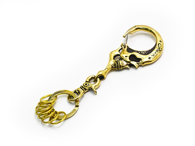 galcia/ガルシア】「Big Skull Brass Key Holder/ビッグスカルブラス