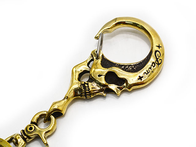 galcia/ガルシア】「Big Skull Brass Key Holder/ビッグスカルブラス