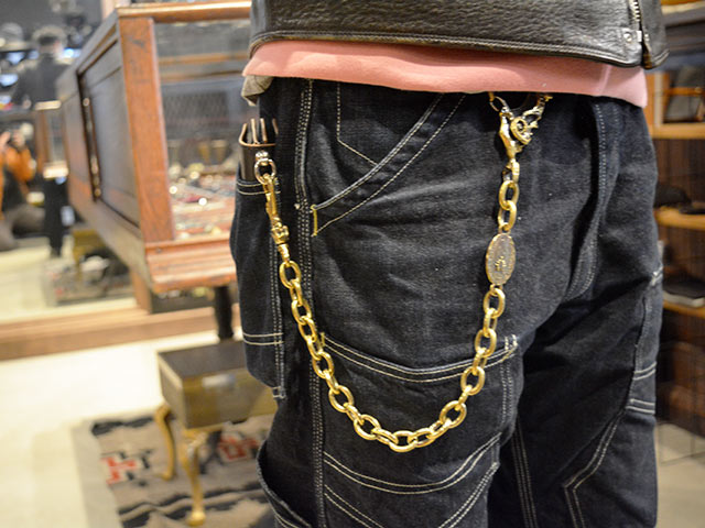 galcia/ガルシア】「Mexican Skull Brass Wallet Chain/メキシカン
