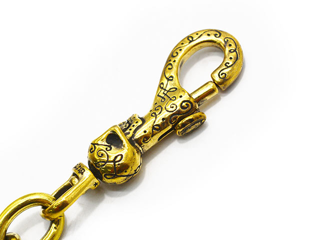 galcia/ガルシア】「Mexican Skull Brass Wallet Chain/メキシカン