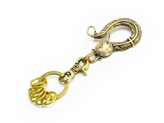 galcia/ガルシア】「Aguila Mexicana Feather Brass Key Holder/アギラ