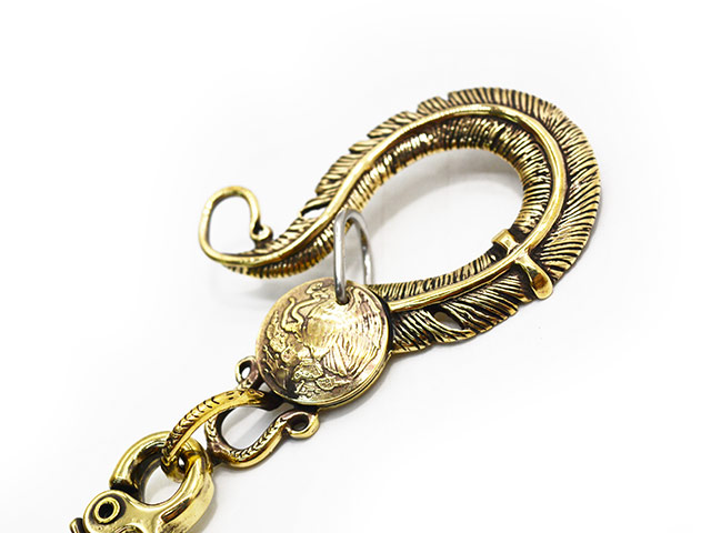 galcia/ガルシア】「Aguila Mexicana Feather Brass Key Holder/アギラ