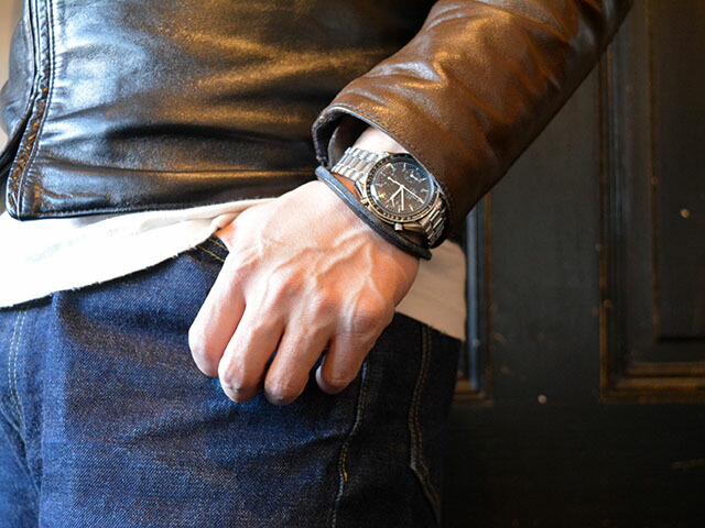 全2色【FIRST ARROW's/ファーストアローズ】「Leather Bracelet/レザー