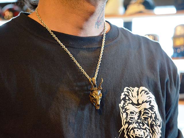マッドカルト　スカルペンダントトップ　チェーン MAD CULT/マッドカルト】「Deer Skull Head Pendant Top/ディアスカル