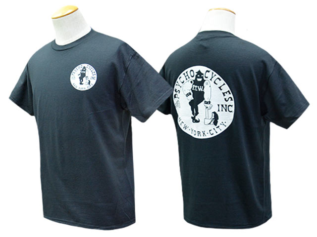 PSYCHO CYCLES/サイコサイクルス】「Printed Crew Neck Tee”Left Chest
