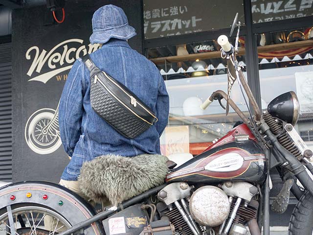 parasite パラサイト レザーウエストバッグ ブラック スエード 本革 PARASITE/パラサイト】「Horsehide Waist Bag”Type1”/ホース