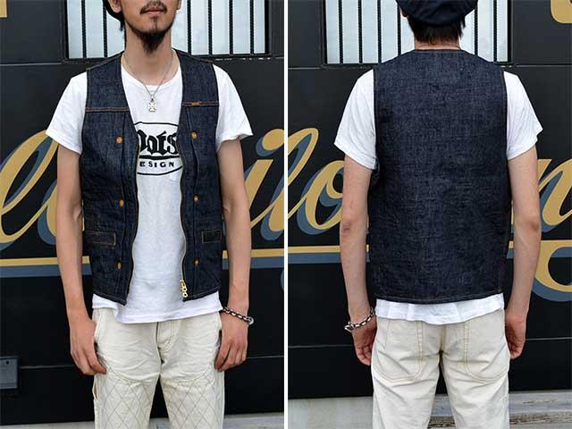 全3色RED TAiL/レッドテイル「Cross Denim Vest ”3rd”/クロスデニム