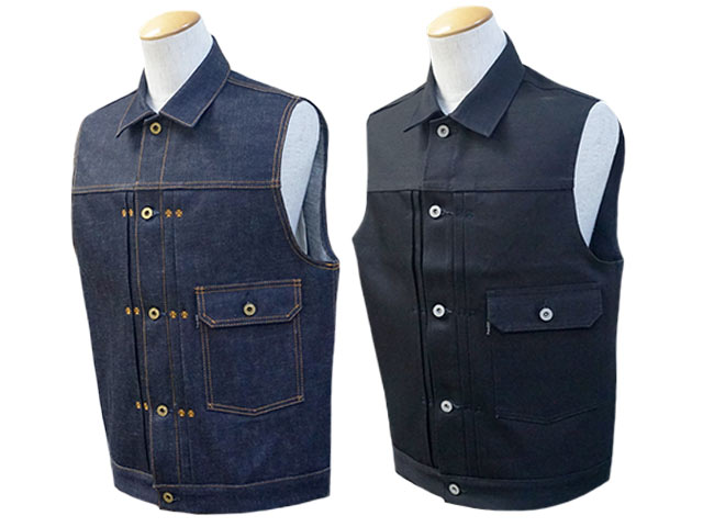 全2色【RED TAiL/レッドテイル】「Cross Denim Vest”4th”/クロスデニム
