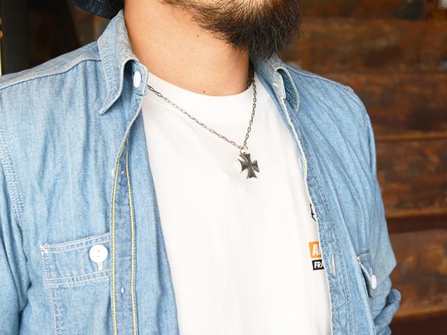 全2種【RED TAiL/レッドテイル】「Small Cross×Necklace Chain