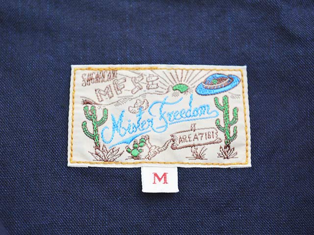 【USA製/M】ミスターフリーダム　シャツ MISTER FREEDOM/ミスターフリーダム】2026SS「6oz Indigo×Black