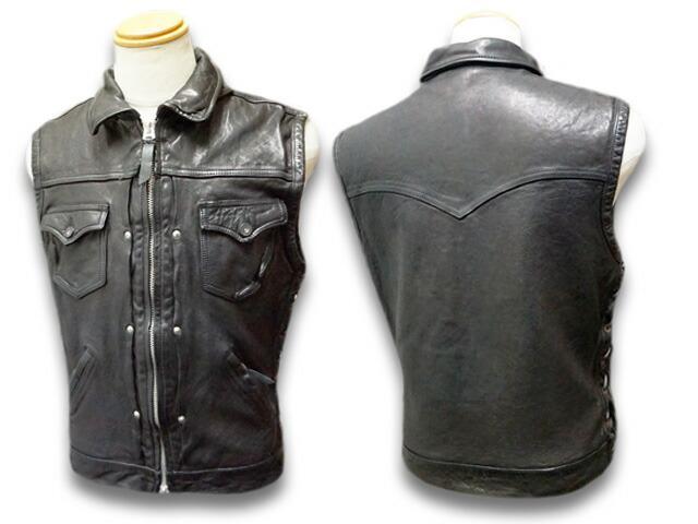 SKULL FLIGHT/スカルフライト「Riders Sheepskin Club Zip Vest”Full