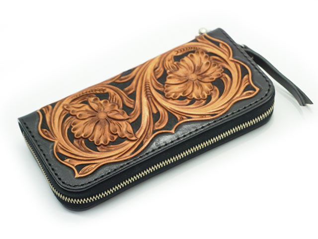 90s VANS スカルパイレーツ ウォレット スカパイ 三つ折り財布 USA製 別注【SKULL FLIGHT/スカルフライト】「Carving Round Zip Wallet