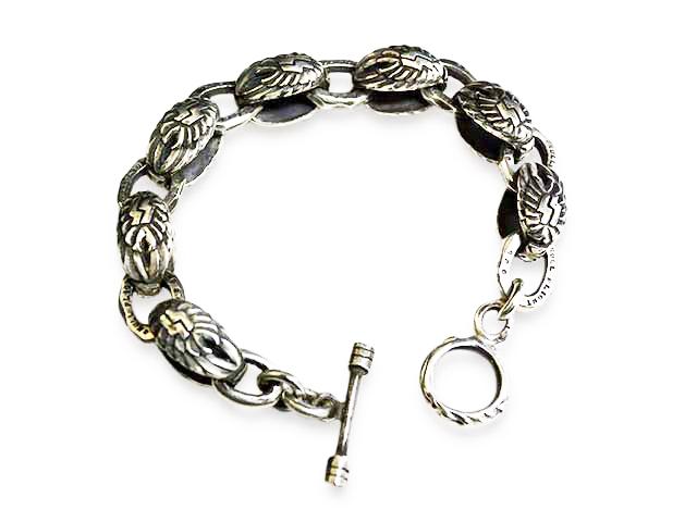ゴシック フレイムチェーン スカルフック ブレスレット シルバー 925
