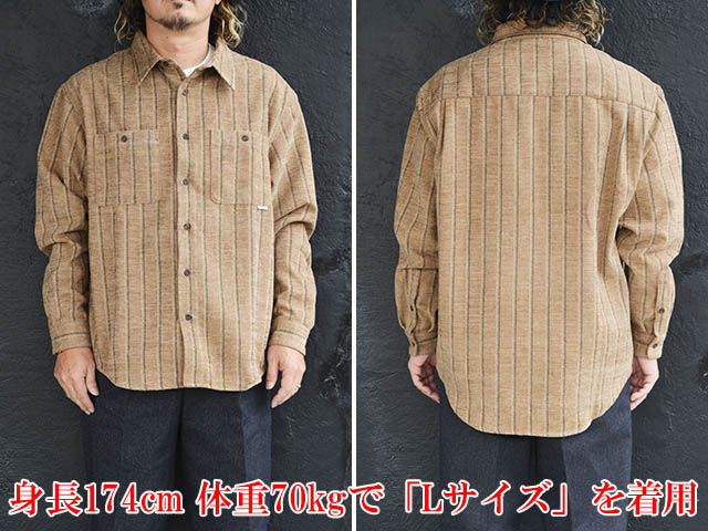 Sugar＆Co./シュガーアンドコー】2024AW「Moleskin Stripe Drop Shirts